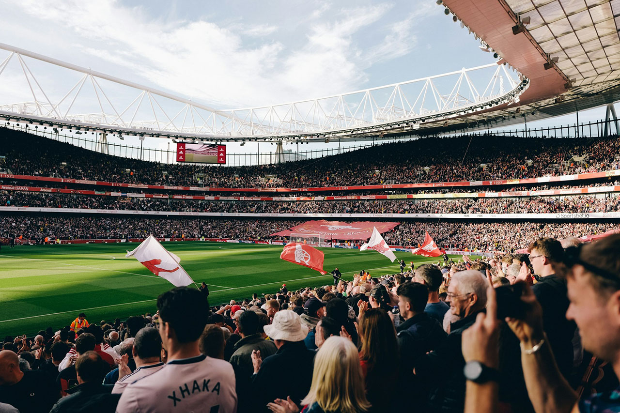 Stadion voor een wedstrijd in de UEFA Champions League