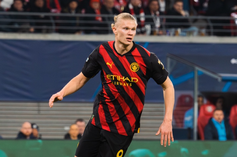 Erling Haaland in actie in een UEFA-clubtoernooi