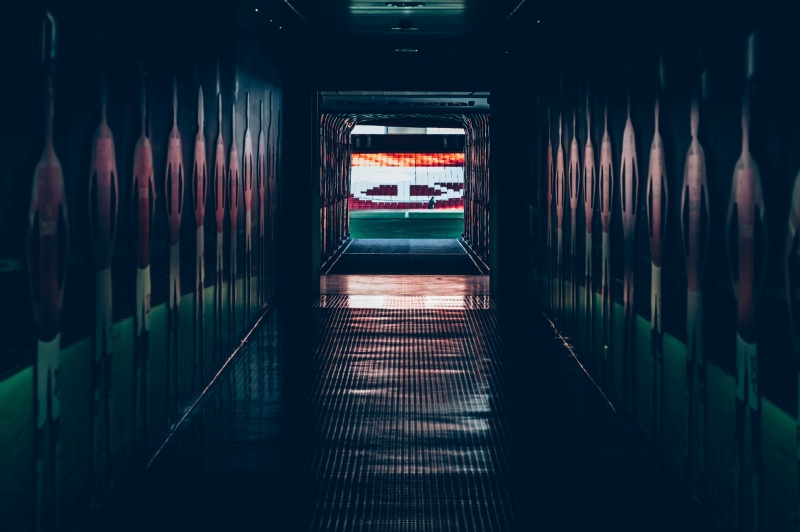 Spelerstunnel voor een wedstrijd in de UEFA Europa League